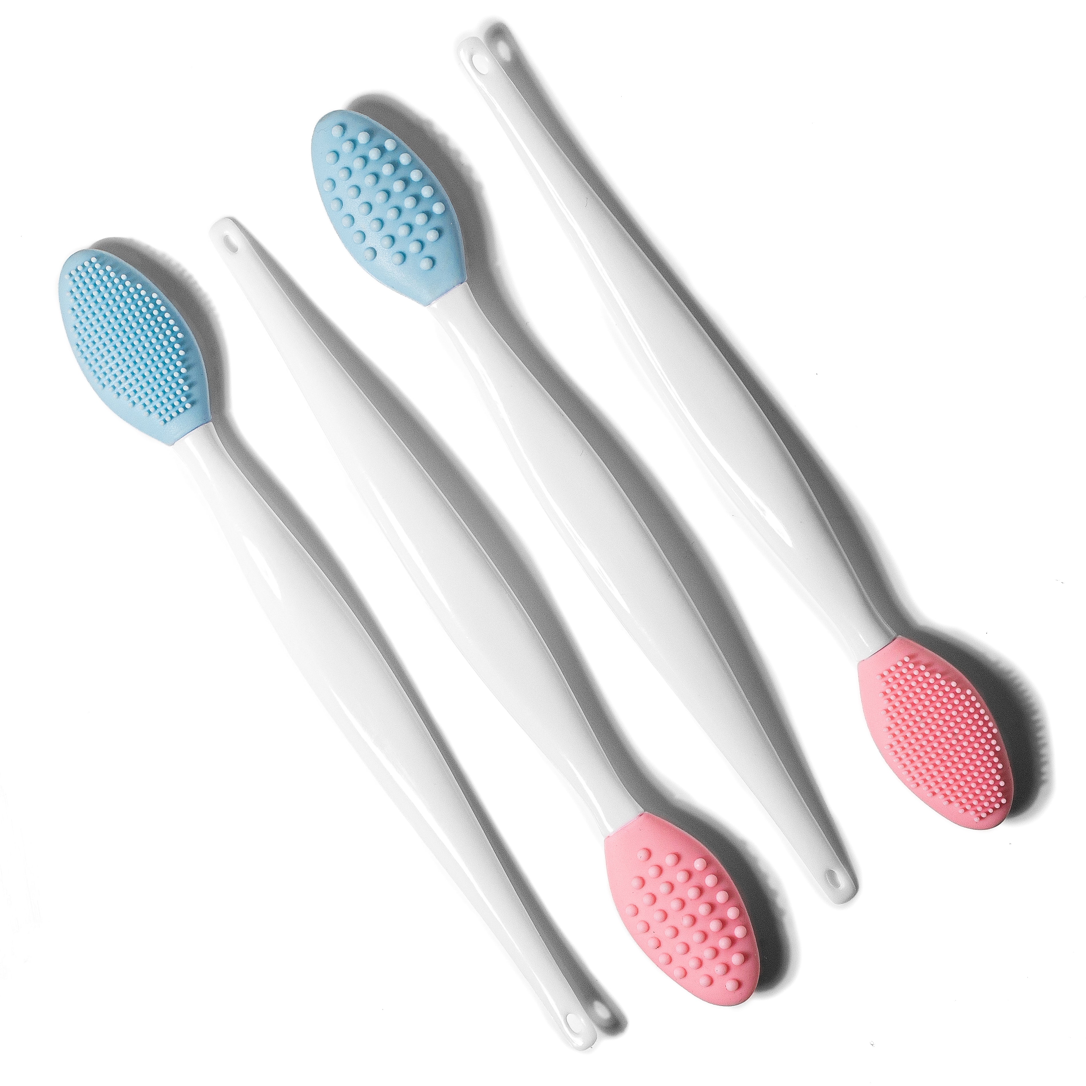 Pink Dual-Sided Silicone Lip Brush